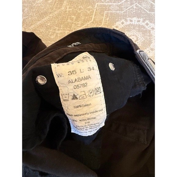 BOSS Hugo Boss Mens Alabala 05782 Brown Cotton Pants Straight Leg Trousers - Picture 5 of 5